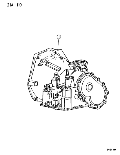 1994 Dodge Shadow Transaxle Assembly Diagram 1 - Thumbnail
