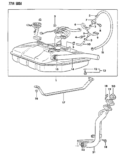 1987 Dodge Colt Fuel Tank Diagram 2 - Thumbnail