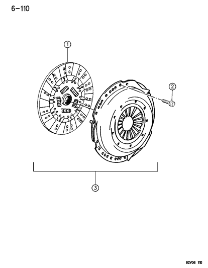 1993 Dodge Viper Screw, Cover To Flywheel W/9" Clutch M8X1.25X20 Diagram for 6034555
