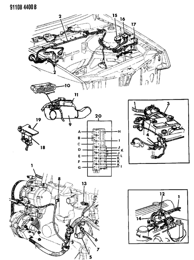 1991 Dodge Daytona ECM Diagram for R4672522
