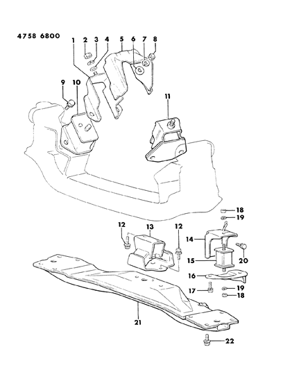 1984 Dodge Ram 50 Engine Mounts Diagram 4 - Thumbnail