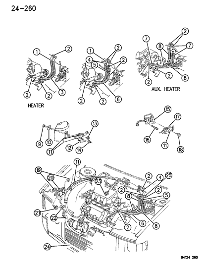 1995 Dodge Caravan A/C Hoses Diagram for 4677501