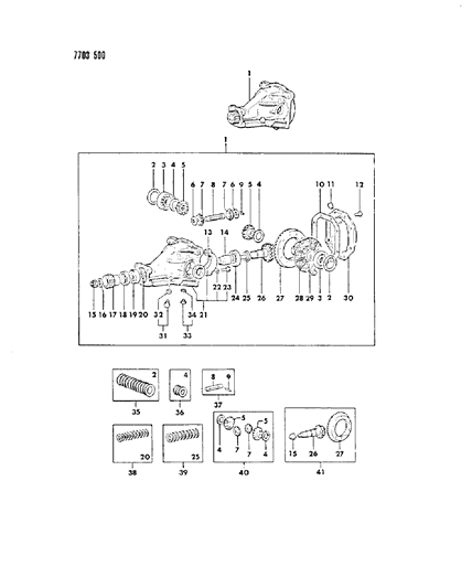 1987 Chrysler Conquest Differential - Without Intercooler Diagram