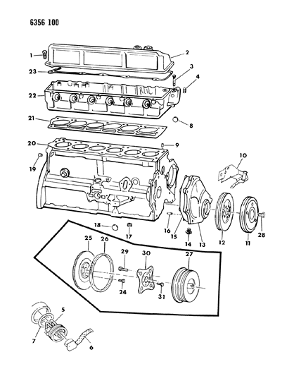 1987 Dodge D150 External Components Diagram 1 - Thumbnail