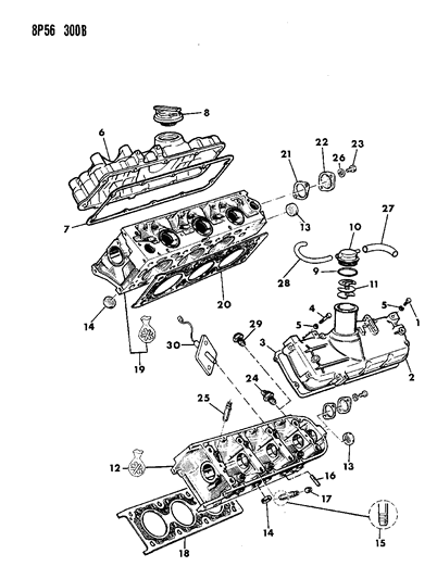 1991 Dodge Monaco Cap Diagram for 33001016