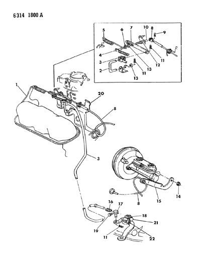1987 Dodge Dakota Throttle Control Diagram 2 - Thumbnail