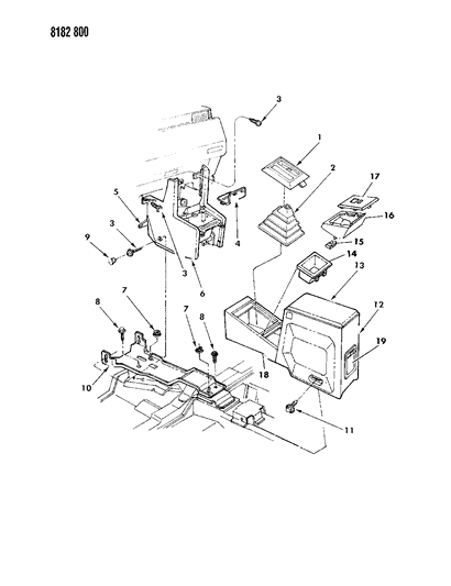 1988 Dodge Shadow Console Diagram