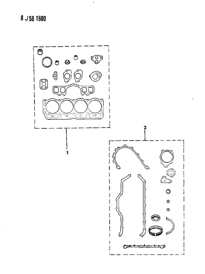 1990 Jeep Comanche Engine Gasket Sets Diagram 2 - Thumbnail