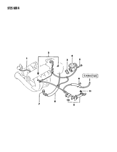 1989 Dodge Colt EGR System Diagram 4 - Thumbnail