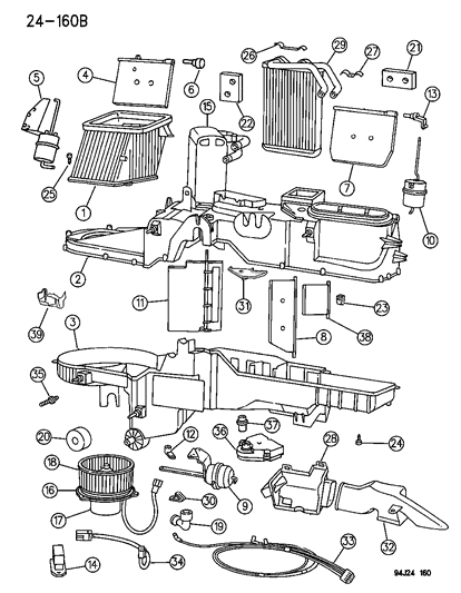 1996 Jeep Grand Cherokee A/C Unit Diagram 2 - Thumbnail