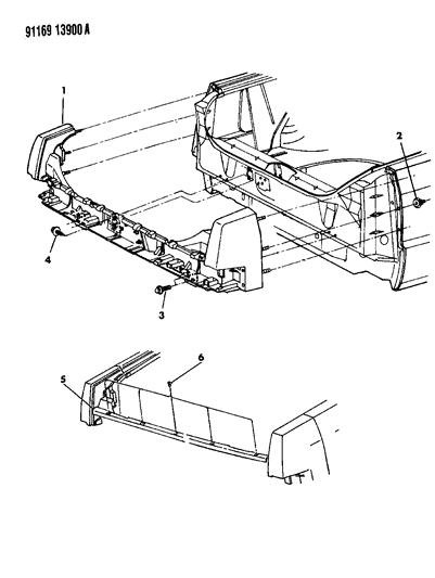1991 Chrysler Imperial Deck Opening Panel Diagram 1 - Thumbnail