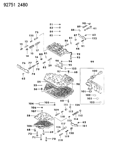 1994 Dodge Colt Valve Body & Components Diagram 9 - Thumbnail