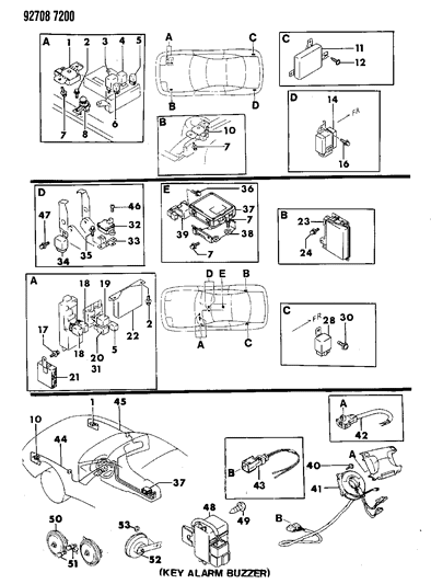 1993 Dodge Stealth Relay Diagram for MB543648