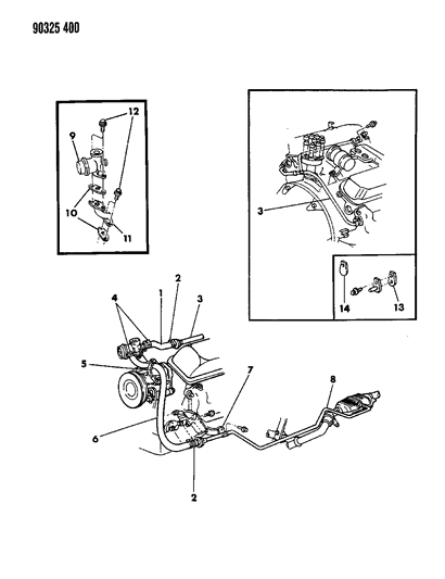 1992 Dodge Ram Wagon Air Pump Tubing Diagram 3 - Thumbnail