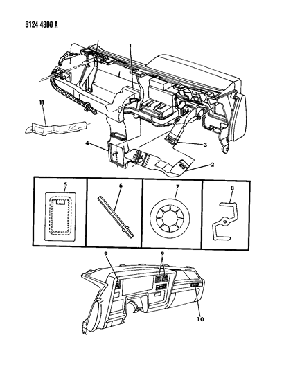 1988 Chrysler New Yorker Base Model Air Distribution Ducts Diagram