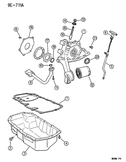 1995 Chrysler Cirrus Engine Oiling Diagram 2 - Thumbnail