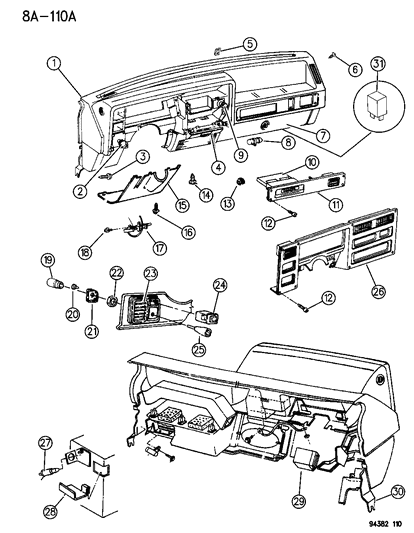 1995 Dodge Dakota Nut And Washer Hexagon Nut - Coned Washer M5 X 0.80 Diagram for J4200408