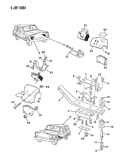 1987 Jeep J20 Engine Mounting Diagram 3 - Thumbnail