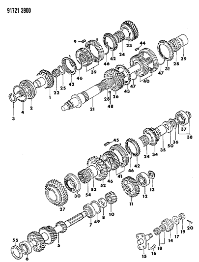 1991 Dodge Ram 50 Gear Train Diagram 2 - Thumbnail