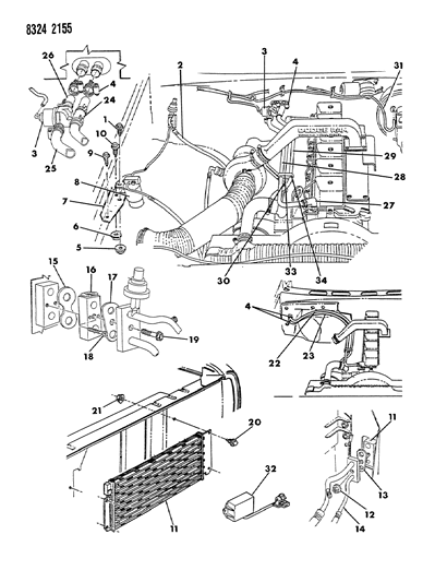 1989 Dodge D150 Plumbing - A/C Diagram 2 - Thumbnail