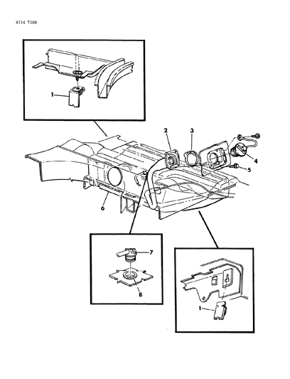 1984 Dodge Rampage Fuel Tank & Filler Tube Diagram