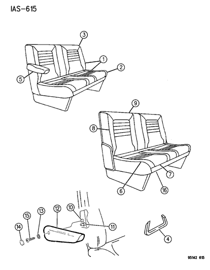 1995 Dodge Caravan Rear Seat Diagram 5 - Thumbnail