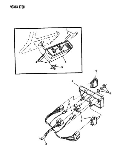 1992 Dodge D150 Controls, Electric Touch Snow Plow Diagram