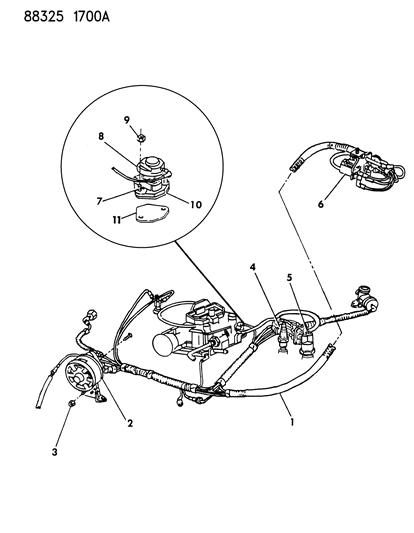 1988 Dodge Ram Wagon Vacuum Switch Diagram for 4268716