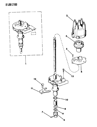 1986 Jeep Comanche Distributor Diagram 2 - Thumbnail