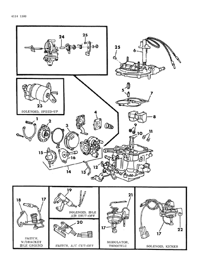 1984 Dodge Omni Carburetor & Component Parts Diagram 4 - Thumbnail