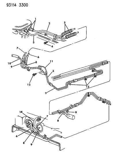 1993 Chrysler LeBaron GTC Fuel Lines Diagram