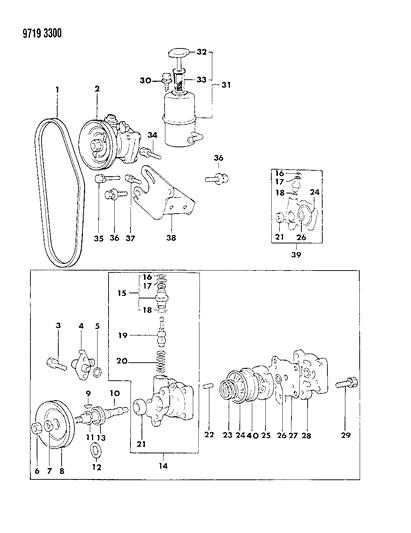 1989 Dodge Ram 50 Power Steering Pump Diagram 2 - Thumbnail