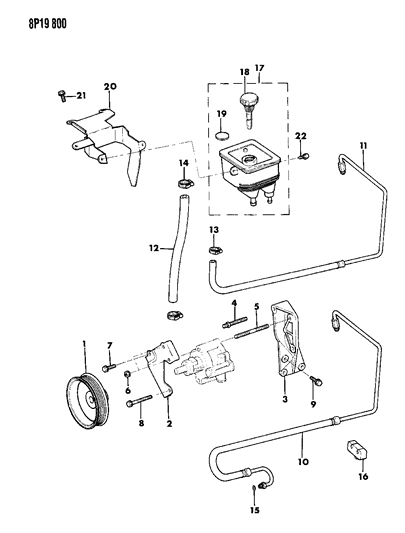 1992 Dodge Monaco Pump Mounting - Power Steering Diagram 2 - Thumbnail