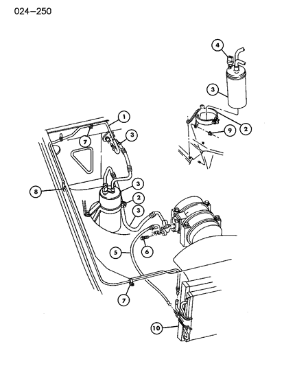 1996 Jeep Grand Cherokee Accumulator, Condenser & Lines Diagram 1 - Thumbnail