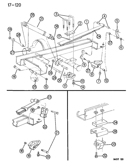 1996 Dodge Ram Wagon Bumper Screw Diagram for 6033841