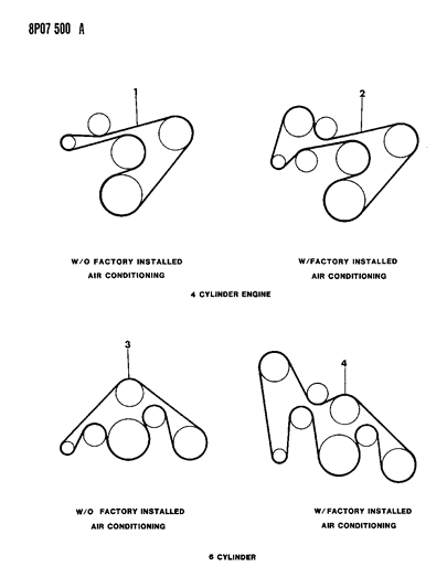 1991 Dodge Monaco Belt Diagram for 4573332
