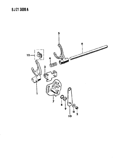 1988 Jeep J10 Forks, Rails, Shafts Diagram 4 - Thumbnail