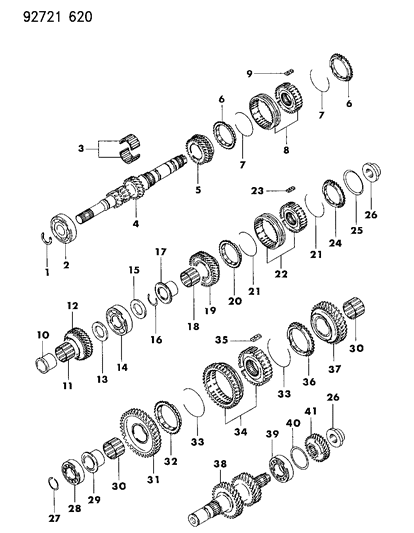 1994 Dodge Colt Gear Train Diagram 1 - Thumbnail