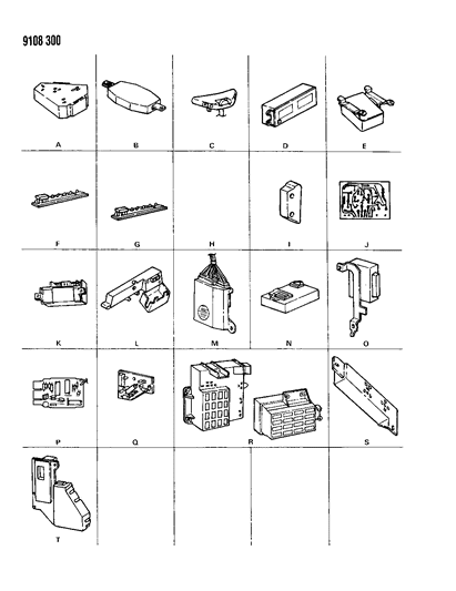 1989 Dodge Grand Caravan Power & Vacuum, A.T.C. Diagram for 4437154
