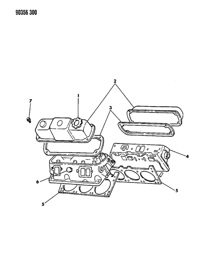 1993 Dodge Ram Wagon Cylinder Head Diagram 1 - Thumbnail