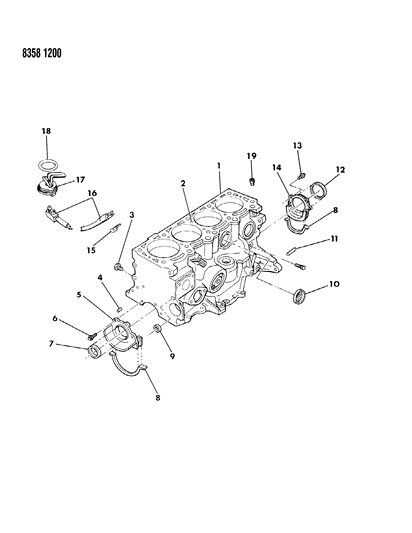 1989 Dodge Dakota Cylinder Block Diagram 1 - Thumbnail