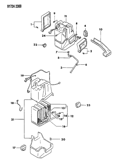 1991 Dodge Ram 50 Duct Grommet Diagram for MB380030