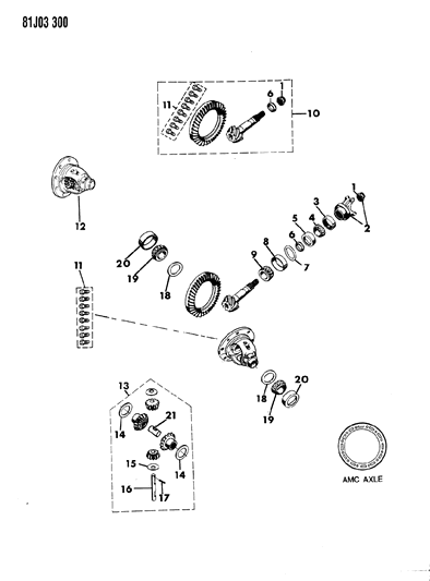 1986 Jeep Wrangler Differential & Gears Diagram 2 - Thumbnail