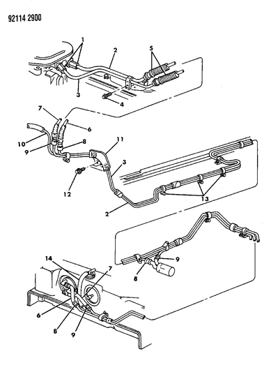 1992 Chrysler LeBaron GTC Fuel Lines Diagram