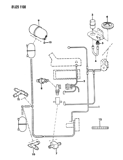 1986 Jeep Comanche Emission Controls Diagram 3 - Thumbnail