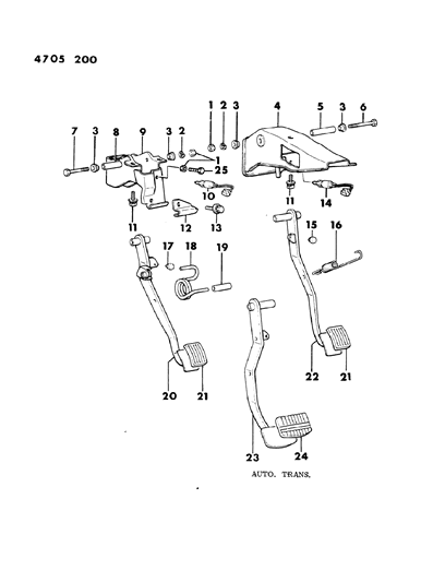 1984 Dodge Colt Brake Pedal Diagram 1 - Thumbnail