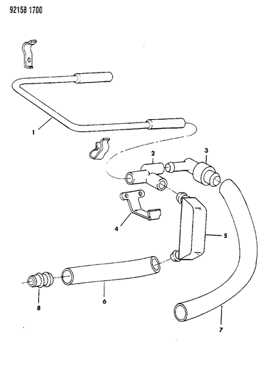 1992 Dodge Daytona Crankcase Ventilation Diagram 1 - Thumbnail