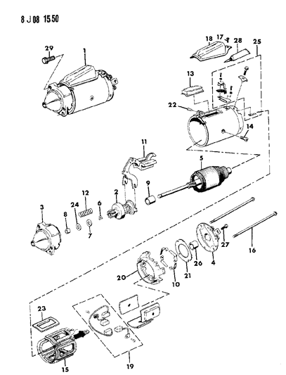 1987 Jeep Comanche Starter & Mounting Diagram 3 - Thumbnail