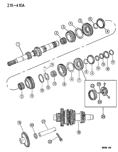 1995 Dodge Neon Spring, Synchronizer Diagram for 4761113