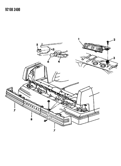1992 Chrysler Imperial Lamps & Wiring - Rear Diagram 1 - Thumbnail